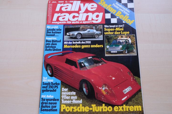 Deckblatt Rallye Racing (01/1986)